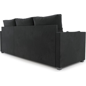 Угловой диван Mebel Ars Париж (велюр черный НВ-178 17)