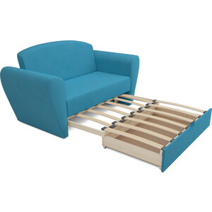 Выкатной диван Mebel Ars Квартет (рогожка синяя)