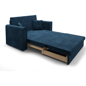Выкатной диван Mebel Ars Санта (темно-синий - Luna 034)