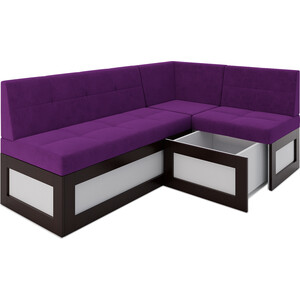 Кухонный диван Mebel Ars Нотис правый угол (фиолет) 187х82х112 см