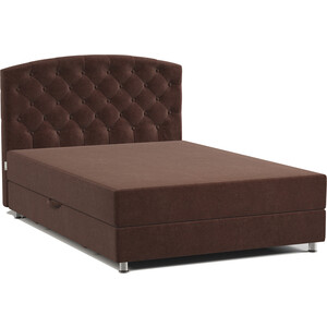 Кровать двуспальная с подъемным механизмом Шарм-Дизайн Премиум 140 велюр Дрим шоколад
