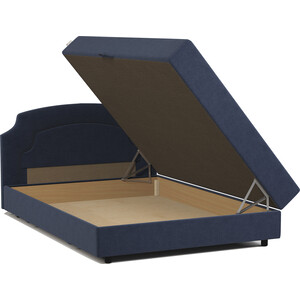 Кровать односпальная с подъемным механизмом Шарм-Дизайн Шарм 90 велюр Ультра миднайт.