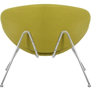 Кресло дизайнерское Dobrin EMILY LMO-72 светло-зеленая ткань AF3, хромированная сталь