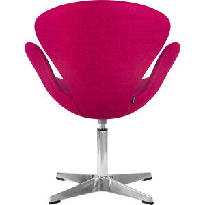 Кресло дизайнерское Dobrin SWAN LMO-69A бордо ткань AF5, алюминиевое основание