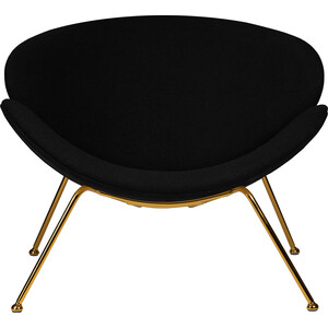 Кресло дизайнерское Dobrin EMILY LMO-72 черный ткань AF9, золотое основание