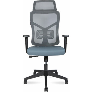 Офисное кресло NORDEN Asper 165A-B-GG черный пластик / серая сетка / серая ткань