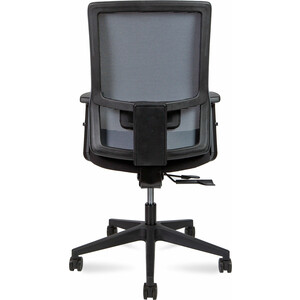 Офисное кресло NORDEN Techo LB P039B-M02-05 черный пластик / серая сетка / черная ткань
