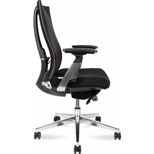 Офисное кресло NORDEN Vogue aluminium LB CH-203B-B-BB черный пластик / черная сетка / черная ткань / алюминий база