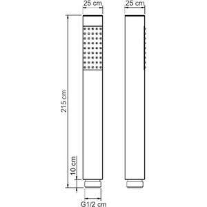 Ручной душ Wasserkraft 1-функциональная, хром (A106)