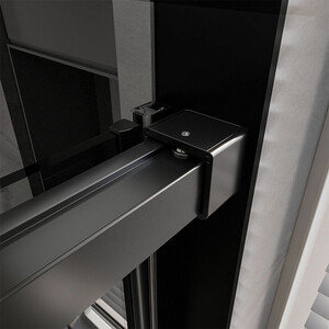 Душевая дверь Veconi Premium Trento PTD-40B 140х200 прозрачная, черная матовая (PTD40-B-140-01-C4)