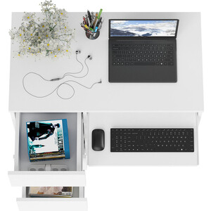 Стол компьютерный СВК Мори МС-6 левый, цвет белый (1025938)