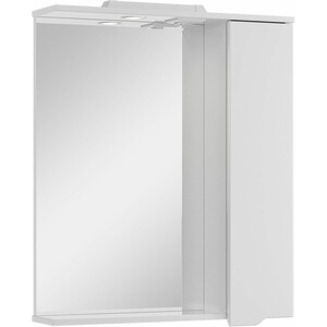 Зеркало-шкаф Sanstar Bianca 70х75 с подсветкой, белый (165.1-2.5.1.)