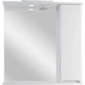 Зеркало-шкаф Sanstar Адель 70х75 с подсветкой, белый (175.1-2.4.1.)