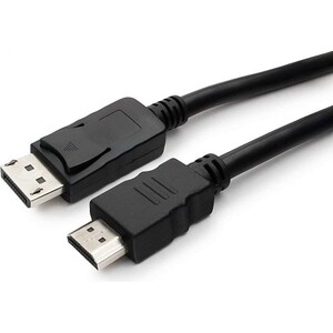 Кабель Gembird DisplayPort-HDMI Gembird/Cablexpert CC-DP-HDMI-3M (3м, 20M/19M, черный, экран, пакет) (CC-DP-HDMI-3M)