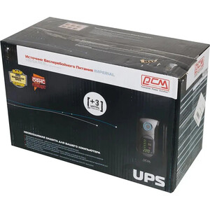 ИБП PowerCom Imperial IMD-625AP black (линейно-интерактивный, 625VA, 375W, 3+2xC13, USB) (507308)