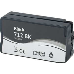 Картридж Sakura 3ED71A (№712 Black) для HP, черный чернил, 80 мл.