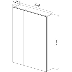 Зеркальный шкаф Lemark Universal 60х80 белый глянец (LM60ZS-U)