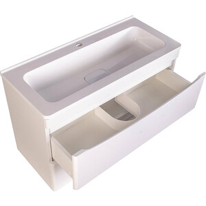 Мебель для ванной Style line Бергамо мини 90х35 напольная, антискрейтч белый