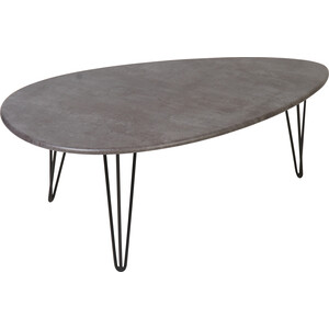 Стол журнальный Мебелик Шеффилд серый бетон/черный (П0002798)