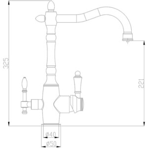 Смеситель для кухни ZorG Steel Hammer с подключением фильтра, сатин (SH 812 SATIN)