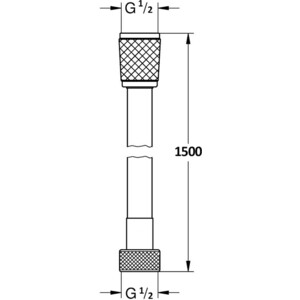 Душевой шланг AQUAme 150 см, хром (AQM1500CR)