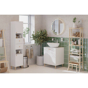 Мебель для ванной Dreja Luno 60х50 белый глянец