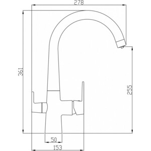 Смеситель для кухни ZorG Steel Hammer SH 819 SATIN с подключением фильтра, сатин
