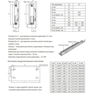Радиатор стальной Uni-Fitt Compact 500х500 тип 11
