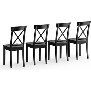 Четыре стула Мебель-24 Гольф-14 разборных, цвет венге, деревянное сиденье венге (1028333)