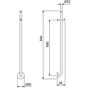 Полотенцесушитель электрический INR Line термостат 820 мм 12 вт (080700 000098)
