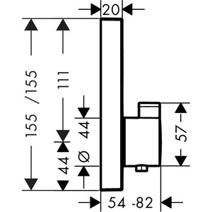 Термостат для душа Hansgrohe ShowerSelect с механизмом, хром (15762000, 01800180)