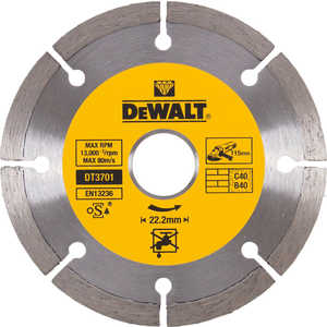 Алмазный диск DeWALT 115х22.2мм (DT 3701)