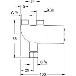 Термостат для душа Grohe Grohtherm Micro для установки под раковиной (34487000)