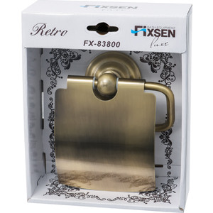 Держатель туалетной бумаги Fixsen Retro с крышкой (FX-83810)