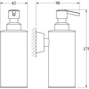 Дозатор для жидкого мыла FBS Vizovice хром (VIZ 011)
