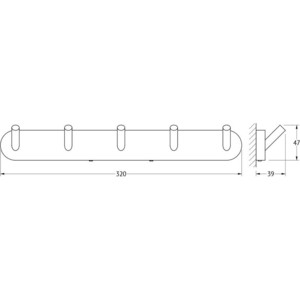 Планка с 5 крючками Artwelle Harmonie хром (HAR 003)