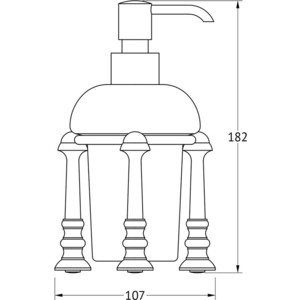Дозатор для жидкого мыла 3SC Stilmar UN античное серебро (STI 429)