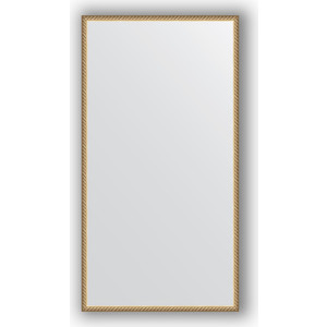 Зеркало в багетной раме поворотное Evoform Definite 68x128 см, витая латунь 26 мм (BY 0754)