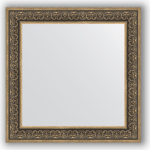 Зеркало в багетной раме Evoform Definite 83x83 см, вензель серебряный 101 мм (BY 3256)