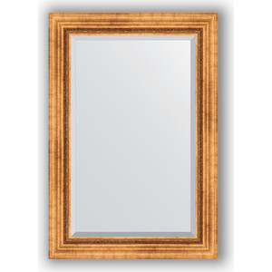 Зеркало с фацетом в багетной раме поворотное Evoform Exclusive 66x96 см, римское золото 88 мм (BY 3438)