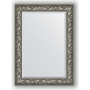 Зеркало с фацетом в багетной раме поворотное Evoform Exclusive 79x109 см, византия серебро 99 мм (BY 3468)