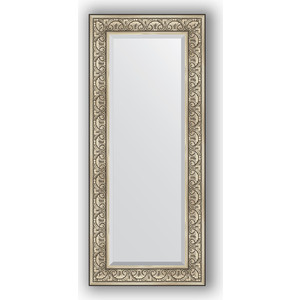 Зеркало с фацетом в багетной раме поворотное Evoform Exclusive 60x140 см, барокко серебро 106 мм (BY 3528)