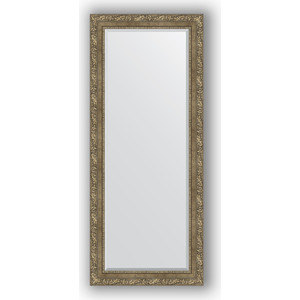 Зеркало с фацетом в багетной раме поворотное Evoform Exclusive 65x155 см, виньетка античная латунь 85 мм (BY 3567)