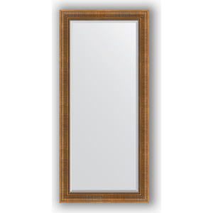 Зеркало с фацетом в багетной раме поворотное Evoform Exclusive 77x167 см, бронзовый акведук 93 мм (BY 3596)