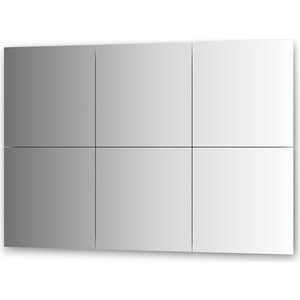 Зеркальная плитка Evoform Reflective с фацетом 10 мм, 40 х 40 см, комплект 6 шт. (BY 1509)