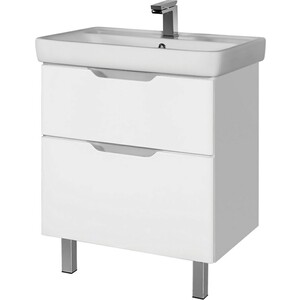 Мебель для ванной Dreja Q Plus 70 с ящиками, белый глянец