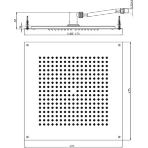 Верхний душ Bossini для подвесного потолка (H38459.030)