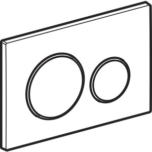 Кнопка смыва Geberit Sigma 20 хром, декоративные кольца матовый хром (115.882.KH.1)