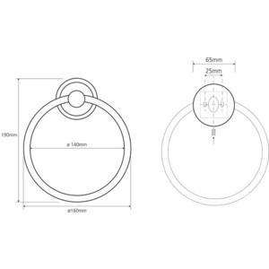 Полотенцедержатель Bemeta Retro кольцо (144204068)