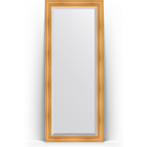 Зеркало напольное с фацетом Evoform Exclusive Floor 84x204 см, в багетной раме - травленое золото 99 мм (BY 6127)